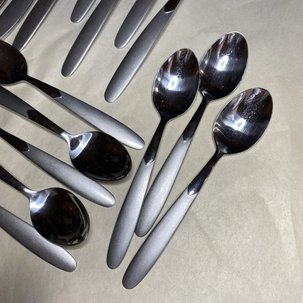 Crescent Stainless by Cambridge‎ Frost Handle, Glossy Bowl 24 Pc Lot